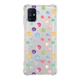 PrintiFy Galaxy M51 Uyumlu Water Color 6 Baskılı Şeffaf Köşe Korumalı Antişok Kılıf