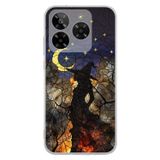 PrintiFy General Mobile ERA 50 ile Uyumlu Vitray Cadı Saati Tasarımlı Şeffaf Silikon Kılıf