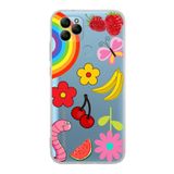 PrintiFy General Mobile GM 21 ile Uyumlu 1mm Slim Fit Water Color 5 Baskılı Şeffaf Kılıf