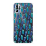 PrintiFy General Mobile GM 21 Pro ile Uyumlu Nazar Boncuğu 4 Kamera Korumalı Şeffaf Silikon Kılıf
