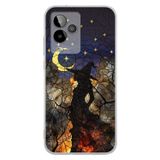 PrintiFy General Mobile GM 24 Pro ile Uyumlu Vitray Cadı Saati Tasarımlı Şeffaf Silikon Kılıf