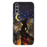 PrintiFy Honor 20 ile Uyumlu Vitray Cadı Saati Tasarımlı Şeffaf Silikon Kılıf