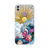PrintiFy Honor 8C ile Uyumlu Vitray Okyanus Sabahı Tasarımlı Şeffaf Silikon Kılıf
