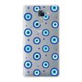 PrintiFy Huawei Honor 7 ile Uyumlu 1mm Slim Fit Nazar Boncuğu 1 Baskılı Şeffaf Kılıf