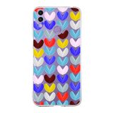 PrintiFy Huawei Honor 8C ile Uyumlu 1mm Slim Fit Water Color 1 Baskılı Şeffaf Kılıf