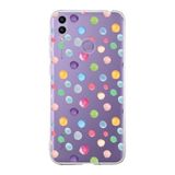 PrintiFy Huawei Honor 8C ile Uyumlu 1mm Slim Fit Water Color 6 Baskılı Şeffaf Kılıf