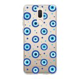 PrintiFy Huawei Mate 10 Lite ile Uyumlu 1mm Slim Fit Nazar Boncuğu 1 Baskılı Şeffaf Kılıf