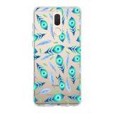 PrintiFy Huawei Mate 10 Lite ile Uyumlu 1mm Slim Fit Nazar Boncuğu 3 Baskılı Şeffaf Kılıf