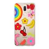 PrintiFy Huawei Mate 10 Lite ile Uyumlu 1mm Slim Fit Water Color 5 Baskılı Şeffaf Kılıf