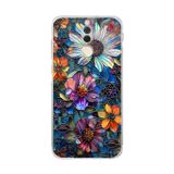 PrintiFy Huawei Mate 10 Lite ile Uyumlu Vitray Mücevher Flora Tasarımlı Şeffaf Silikon Kılıf