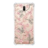 PrintiFy Huawei Mate 10 Lite Uyumlu Köşe Korumalı Antişok Kapak Floral Kırmızı Tasarımlı Şeffaf Kılıf