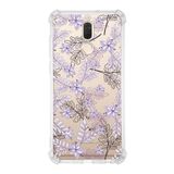 PrintiFy Huawei Mate 10 Lite Uyumlu Köşe Korumalı Antişok Kapak Floral Lila Tasarımlı Şeffaf Kılıf