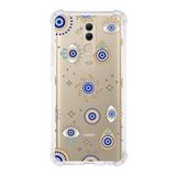 PrintiFy Huawei Mate 10 Lite Uyumlu Nazar Boncuğu 5 Baskılı Şeffaf Köşe Korumalı Antişok Kılıf