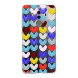 PrintiFy Huawei Mate 10 Pro ile Uyumlu 1mm Slim Fit Water Color 1 Baskılı Şeffaf Kılıf