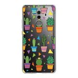 PrintiFy Huawei Mate 10 Pro ile Uyumlu 1mm Slim Fit Water Color 4 Baskılı Şeffaf Kılıf
