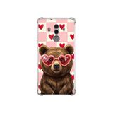 PrintiFy Huawei Mate 10 Pro ile Uyumlu Pembe Pötikare Serisi Kocaman Sevgi Tasarımlı Uv Baskılı Köşe Korumalı Antişok Kılıf