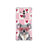 PrintiFy Huawei Mate 10 Pro ile Uyumlu Pembe Pötikare Serisi Uykucu Aşık Tasarımlı Uv Baskılı Köşe Korumalı Antişok Kılıf