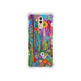 PrintiFy Huawei Mate 20 lite ile Uyumlu Düşlerin Dansı serisi Folklorik Bahçe Tasarımlı Uv Baskılı Köşe Korumalı Antişok Kılıf