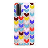 PrintiFy Huawei P Smart 2021 ile Uyumlu 1mm Slim Fit Water Color 1 Baskılı Şeffaf Kılıf