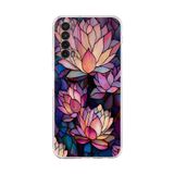 PrintiFy Huawei P Smart 2021 ile Uyumlu Vitray Sessiz Lotus Tasarımlı Şeffaf Silikon Kılıf