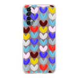 PrintiFy Huawei P Smart 2021 ile Uyumlu Water Color 1 Kamera Korumalı Şeffaf Kılıf