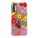 PrintiFy Huawei P Smart 2021 ile Uyumlu Water Color 5 Kamera Korumalı Şeffaf Kılıf