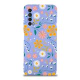 Printify Huawei P Smart 2021 Uyumlu Lansman Kılıf Çiçek Tasarımlı Içi Kadife Kapak-Lila