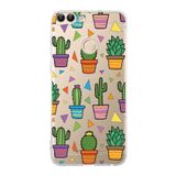 PrintiFy Huawei P Smart ile Uyumlu Water Color 4 Kamera Korumalı Şeffaf Kılıf