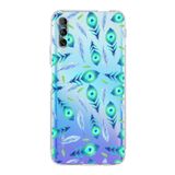 PrintiFy Huawei P Smart Pro ile Uyumlu Nazar Boncuğu 3 Baskılı Kamera Korumalı Şeffaf Silikon Kılıf