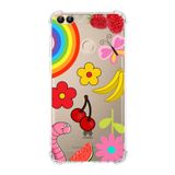 Printify Huawei P Smart Uyumlu Water Color 5 Baskılı Şeffaf Köşe Korumalı Antişok Kılıf