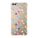 Printify Huawei P Smart Uyumlu Water Color 6 Baskılı Şeffaf Köşe Korumalı Antişok Kılıf