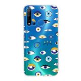 PrintiFy Huawei P20 Lite 2019 ile Uyumlu 1mm Slim Fit Nazar Boncuğu 2 Baskılı Şeffaf Kılıf