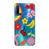 PrintiFy Huawei P20 Lite 2019 ile Uyumlu 1mm Slim Fit Water Color 5 Baskılı Şeffaf Kılıf