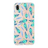 PrintiFy Huawei P20 Lite ile Uyumlu 1mm Slim Fit Nazar Boncuğu 3 Baskılı Şeffaf Kılıf