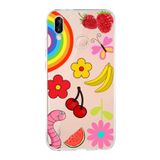 PrintiFy Huawei P20 Lite ile Uyumlu 1mm Slim Fit Water Color 5 Baskılı Şeffaf Kılıf