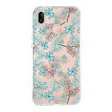 PrintiFy Huawei P20 Lite ile Uyumlu Kapak Floral Su Yeşili Tasarımlı 1mm Fit Şeffaf Silikon Kılıf