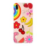 PrintiFy Huawei P20 Lite ile Uyumlu Water Color 5 Kamera Korumalı Şeffaf Kılıf