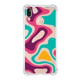 Printify Huawei P20 Lite Uyumlu Köşe Korumalı Antişok Kapak Renkli Desen Tasarımlı Şeffaf Kılıf