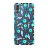 PrintiFy Huawei P20 Pro ile Uyumlu 1mm Slim Fit Nazar Boncuğu 3 Baskılı Şeffaf Kılıf
