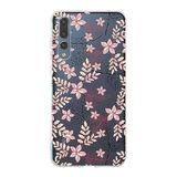 PrintiFy Huawei P20 Pro ile Uyumlu Kapak Floral Kırmızı Tasarımlı 1mm Fit Şeffaf Silikon Kılıf