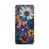 PrintiFy Huawei P20 Pro ile Uyumlu Vitray Mücevher Flora Tasarımlı Şeffaf Silikon Kılıf