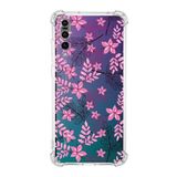 Printify Huawei P20 Pro Uyumlu Köşe Korumalı Antişok Kapak Floral Pembe Tasarımlı Şeffaf Kılıf
