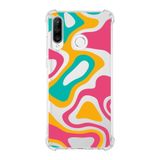 Printify Huawei P30 Lite Uyumlu Köşe Korumalı Antişok Kapak Renkli Desen Tasarımlı Şeffaf Kılıf
