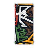 Printify Huawei P30 Lite Uyumlu Köşe Korumalı Antişok Kapak Soyut Grafiti Tasarımlı Şeffaf Kılıf