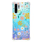 Printify Huawei P30 Pro Uyumlu Köşe Korumalı Antişok Kapak Çiçek Tasarımlı Şeffaf Kılıf