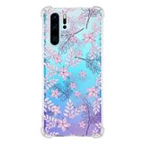 Printify Huawei P30 Pro Uyumlu Köşe Korumalı Antişok Kapak Floral Pudra Tasarımlı Şeffaf Kılıf
