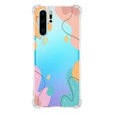 Printify Huawei P30 Pro Uyumlu Köşe Korumalı Antişok Kapak Karışık Renkler Tasarımlı Şeffaf Kılıf