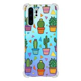 Printify Huawei P30 Pro Uyumlu Water Color 4 Baskılı Şeffaf Köşe Korumalı Antişok Kılıf