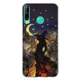PrintiFy Huawei P40 Lite E ile Uyumlu Vitray Cadı Saati Tasarımlı Şeffaf Silikon Kılıf