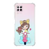 Printify Huawei P40 Lite Uyumlu Köşe Korumalı Antişok Kapak Vespagirl Şekiller Tasarımlı Şeffaf Kılıf